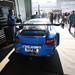 Unser Porsche sonnt sich in der Box